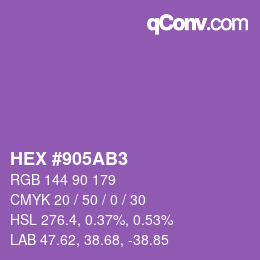 Color code: HEX #905AB3 | qconv.com