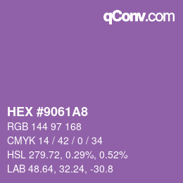 Código de color: HEX #9061A8 | qconv.com