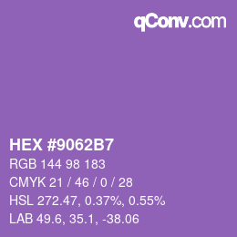 Color code: HEX #9062B7 | qconv.com