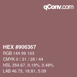 Color code: HEX #906367 | qconv.com