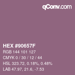 颜色代码: HEX #90657F | qconv.com