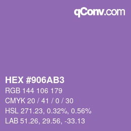 Color code: HEX #906AB3 | qconv.com