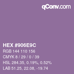 Código de color: HEX #906E9C | qconv.com
