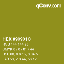 Color code: HEX #90901C | qconv.com