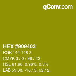 Color code: HEX #909403 | qconv.com