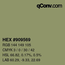 カラーコード: HEX #909569 | qconv.com