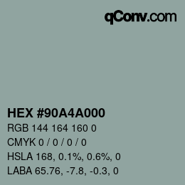 Color code: HEX #90A4A000 | qconv.com