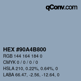 Color code: HEX #90A4B800 | qconv.com