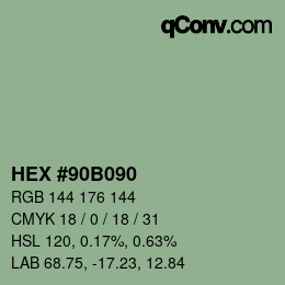 Color code: HEX #90B090 | qconv.com
