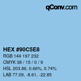 Color code: HEX #90C5E8 | qconv.com