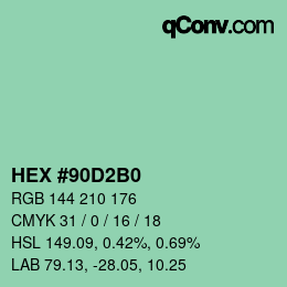 Color code: HEX #90D2B0 | qconv.com