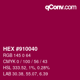 Color code: HEX #910040 | qconv.com