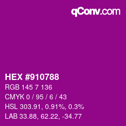 カラーコード: HEX #910788 | qconv.com