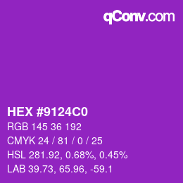 Color code: HEX #9124C0 | qconv.com