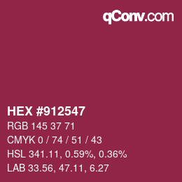 Color code: HEX #912547 | qconv.com