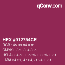 Código de color: HEX #912754CE | qconv.com