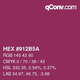 Color code: HEX #912B5A | qconv.com