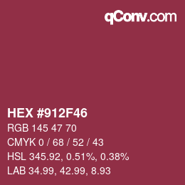 Color code: HEX #912F46 | qconv.com