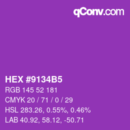 Color code: HEX #9134B5 | qconv.com