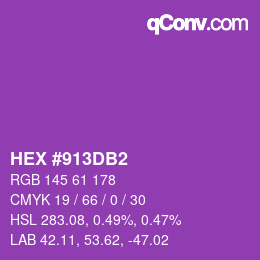 Color code: HEX #913DB2 | qconv.com