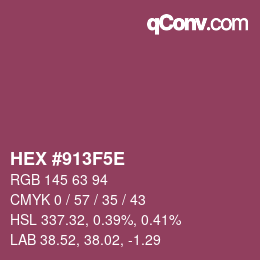 Color code: HEX #913F5E | qconv.com