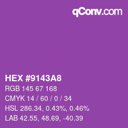 Color code: HEX #9143A8 | qconv.com