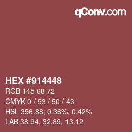 Color code: HEX #914448 | qconv.com