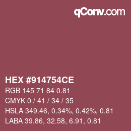 Farbcode: HEX #914754CE | qconv.com