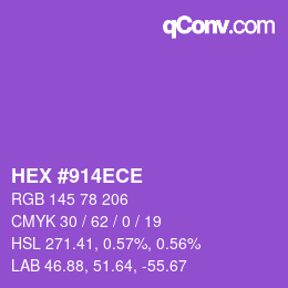 Color code: HEX #914ECE | qconv.com