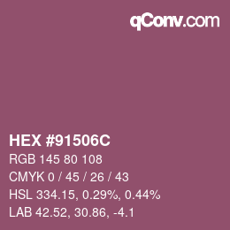 Color code: HEX #91506C | qconv.com