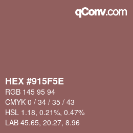Color code: HEX #915F5E | qconv.com