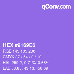カラーコード: HEX #9169E6 | qconv.com
