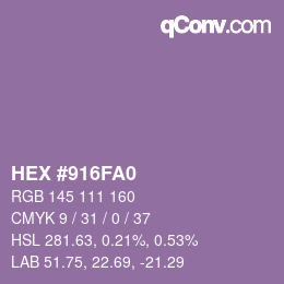 Código de color: HEX #916FA0 | qconv.com