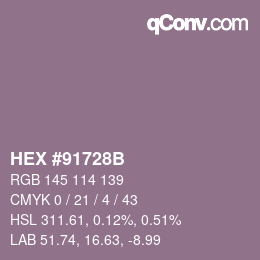 Código de color: HEX #91728B | qconv.com