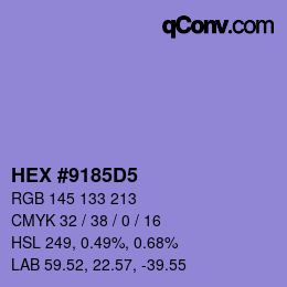 Color code: HEX #9185D5 | qconv.com