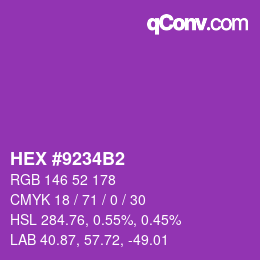 Color code: HEX #9234B2 | qconv.com