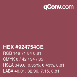 Código de color: HEX #924754CE | qconv.com