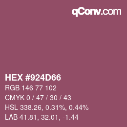 Color code: HEX #924D66 | qconv.com