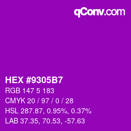 Color code: HEX #9305B7 | qconv.com