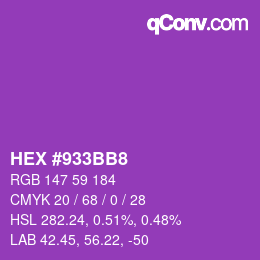Color code: HEX #933BB8 | qconv.com
