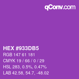 Color code: HEX #933DB5 | qconv.com