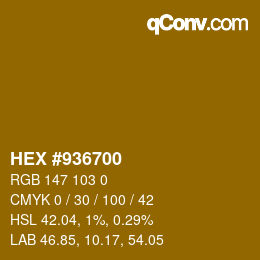 Color code: HEX #936700 | qconv.com