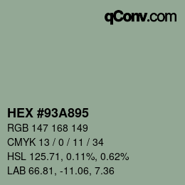 Color code: HEX #93A895 | qconv.com