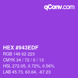 Código de color: HEX #943EDF | qconv.com