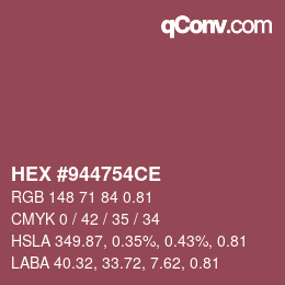 Farbcode: HEX #944754CE | qconv.com