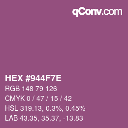 Color code: HEX #944F7E | qconv.com
