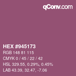 Código de color: HEX #945173 | qconv.com