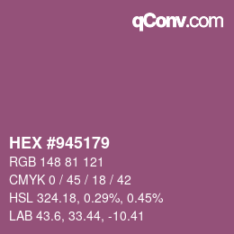 Color code: HEX #945179 | qconv.com