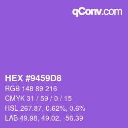 Color code: HEX #9459D8 | qconv.com