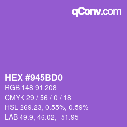 Color code: HEX #945BD0 | qconv.com
